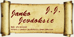 Janko Jevdoksić vizit kartica